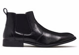 Julius Marlow Harry Mens Chelsea Leather Boots - Black (Slip On Dress Formal Shoes)