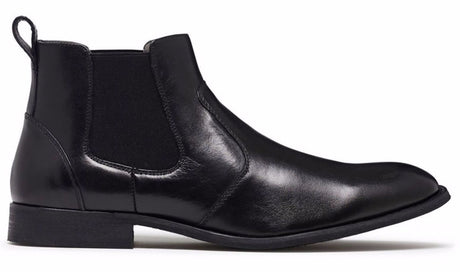 JULIUS MARLOW Harry Leather Boots Mens Slip On Dress Work Chelsea Shoes - Black - 7 UK