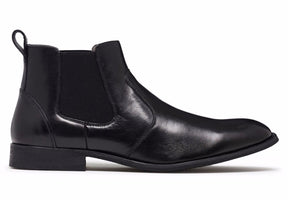 JULIUS MARLOW Harry Leather Boots Mens Slip On Dress Work Chelsea Shoes - Black - 12 UK