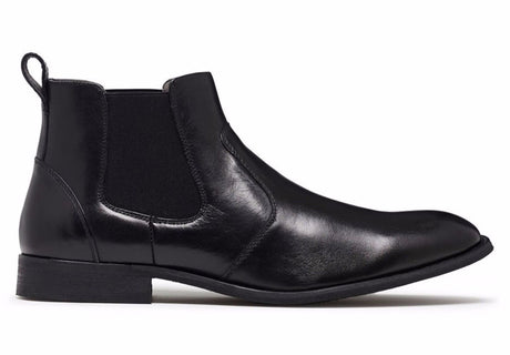 JULIUS MARLOW Harry Leather Boots Mens Slip On Dress Work Chelsea Shoes - Black - 12 UK