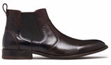 JULIUS MARLOW Harry Leather Boots Mens Slip On Dress Work Chelsea Shoes - Brown Oily - 7 UK