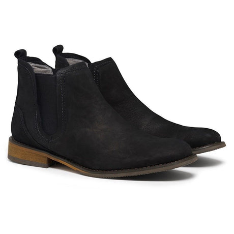 JULIUS MARLOW Abort Leather Boots Slip On Dress Work Formal Casual Shoes Chelsea - Black