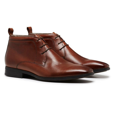 Julius Marlow Hub Mens Chukka Leather Boots - Tan (Lace Up Dress Formal Shoes)