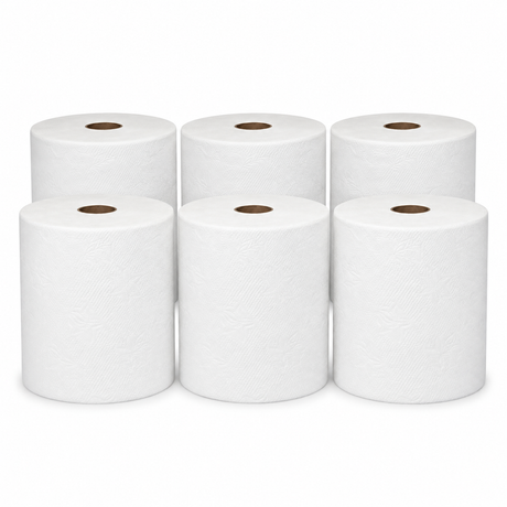 6x 330 Sheet Jumbo Paper Towel Bulk Pack - 22x24cm (2-Ply 1980 Sheets Total)