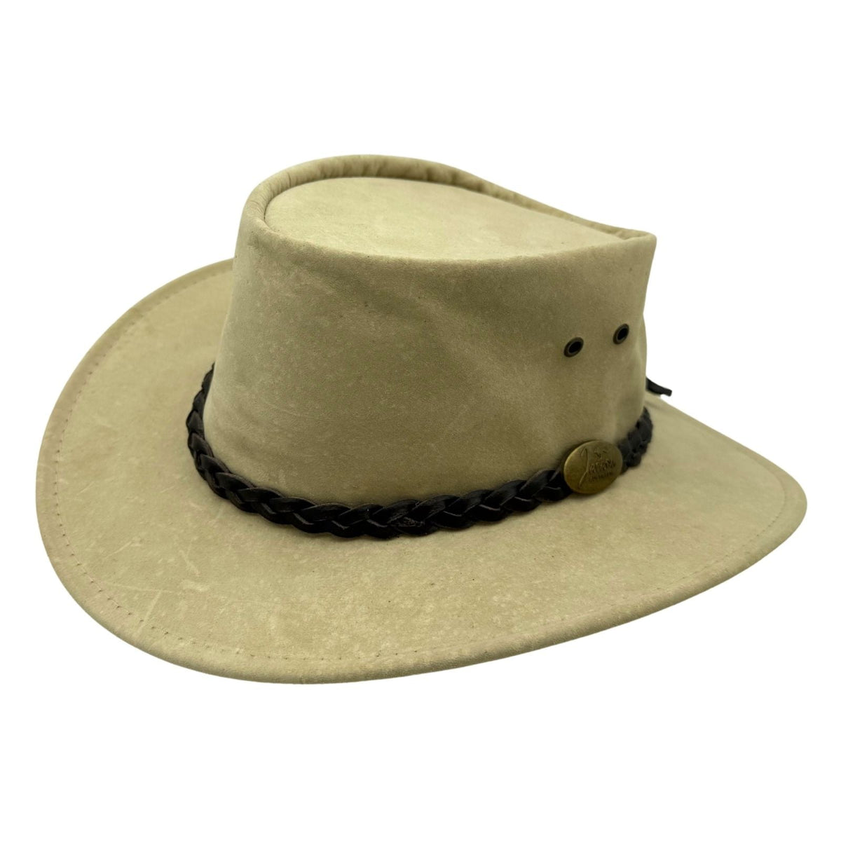Jacaru 1301K Kids Kangaroo Leather Hat - Water Resistant & UPF 50+ (Child 52cm Made in Australia)