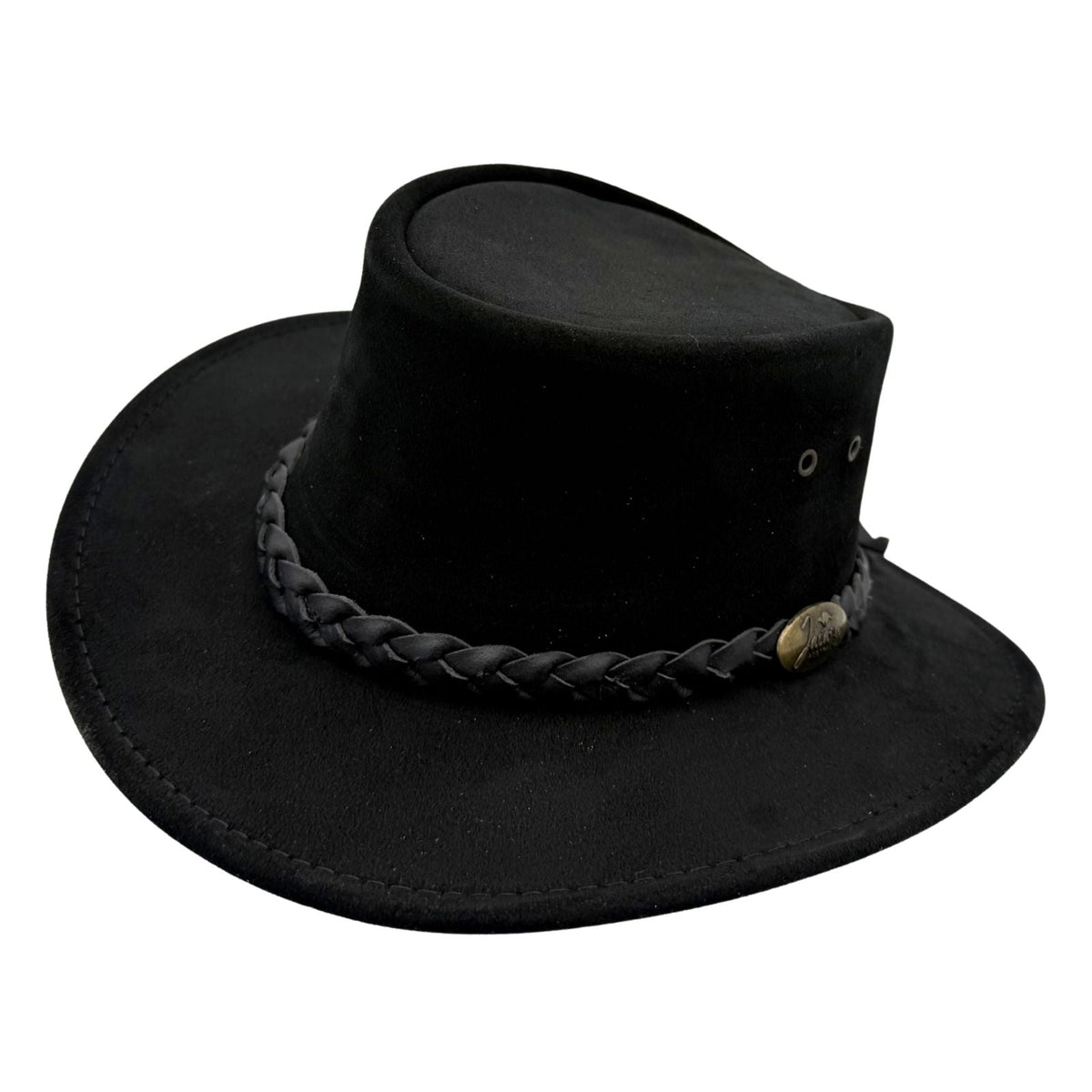 Jacaru 1301 Kids Suede Leather Hat - Water Resistant & UPF 50+ (Child 52cm Made in Australia)