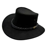 Jacaru 1301 Kids Suede Leather Hat - Water Resistant & UPF 50+ (Child 52cm Made in Australia)
