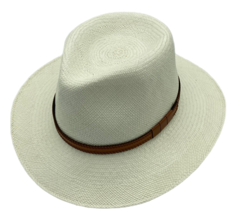 Jacaru 1804 Toquilla Straw Panama Hat - Pinched Crown (Handwoven in Ecuador Finished in Australia)