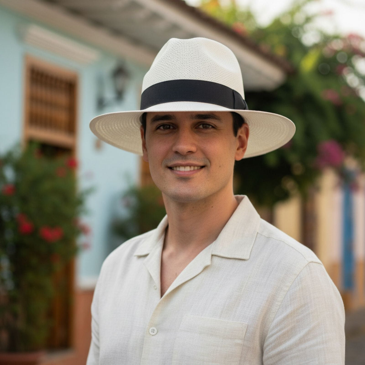 Jacaru 1812 Original Classic Straw Panama Hat - Thin Braid & UPF 30 (Made in Montecristi Ecuador)
