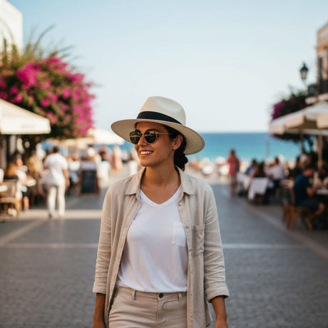 Jacaru 1812 Original Classic Straw Panama Hat - Thin Braid & UPF 30 (Made in Montecristi Ecuador)
