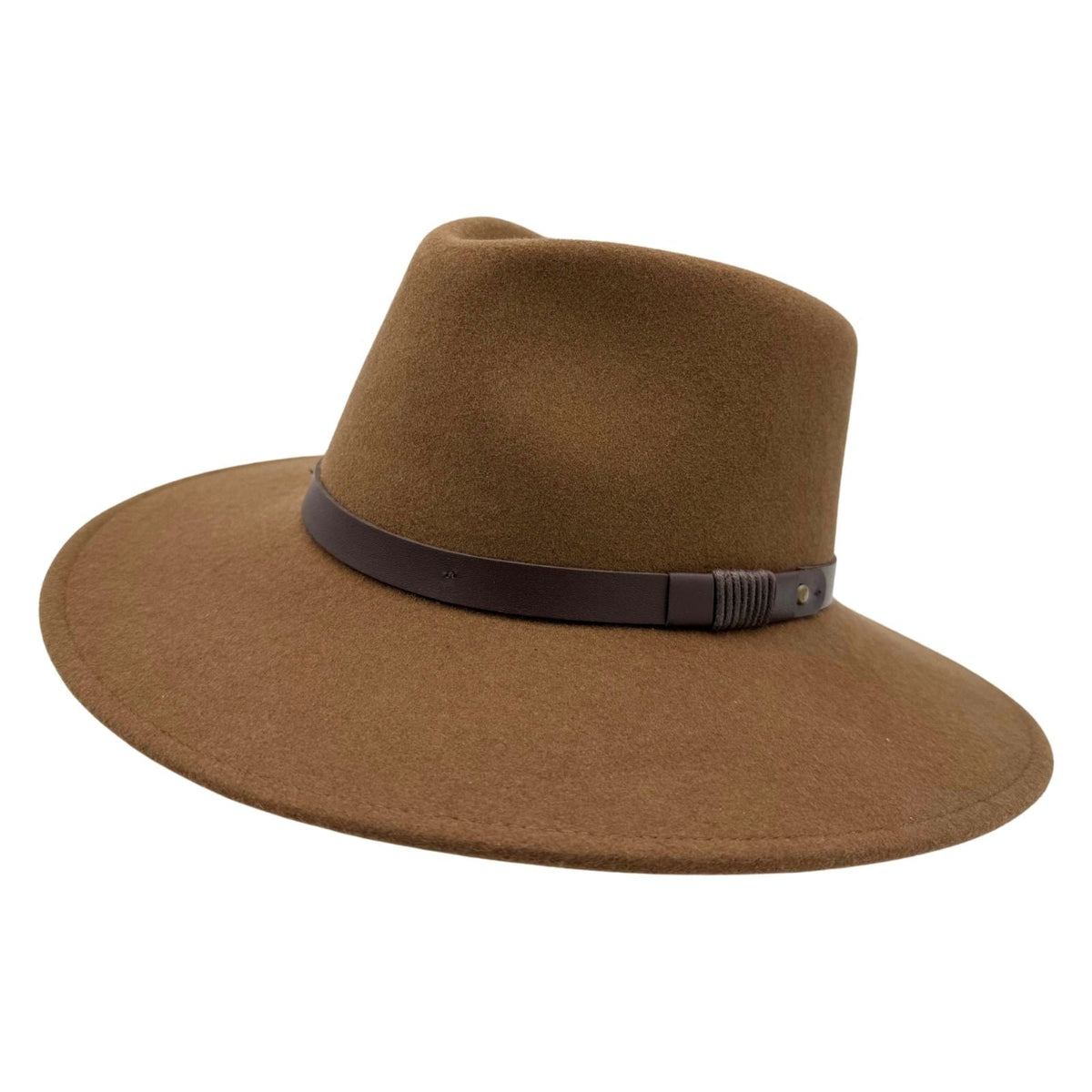 Jacaru 1840 Australia Classic Fine Wool Felt Hat - Pinched Crown & Leather Hatband (Crushable & Water Repellent)