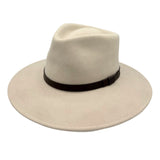 Jacaru 1840 Australia Classic Fine Wool Felt Hat - Pinched Crown & Leather Hatband (Crushable & Water Repellent)