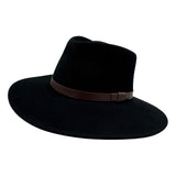 Jacaru 1840 Australia Classic Fine Wool Felt Hat - Pinched Crown & Leather Hatband (Crushable & Water Repellent)