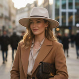 Jacaru 1840 Australia Classic Fine Wool Felt Hat - Pinched Crown & Leather Hatband (Crushable & Water Repellent)