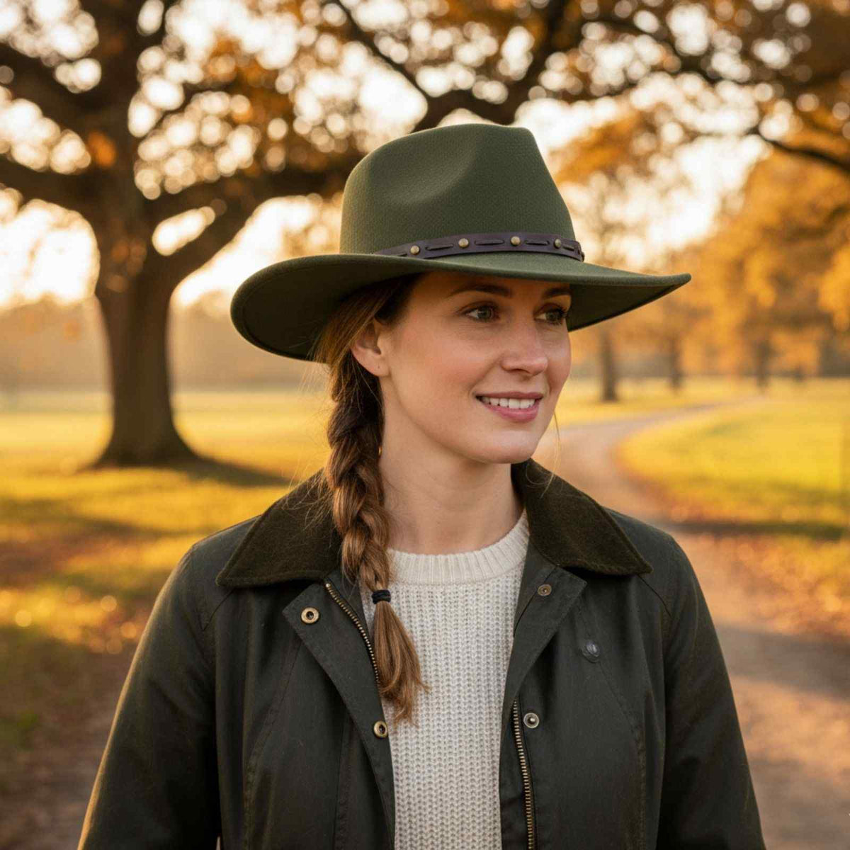 Jacaru 1842 Texas Crushable Wool Felt Hat - Pinched Crown & Leather Hatband (Travel Packable)