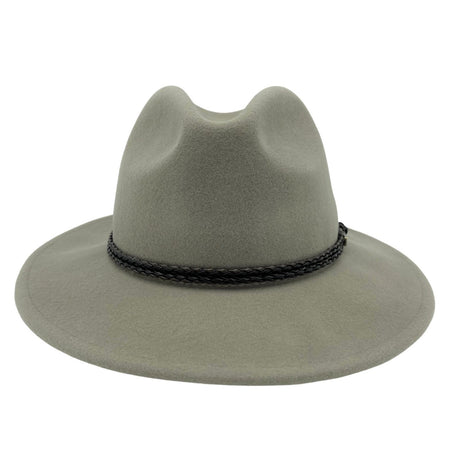 Jacaru 1847C Kids Outback Fedora Australian Wool Hat - Foldable Water Resistant & UPF 50+