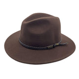 Jacaru 1847C Kids Outback Fedora Australian Wool Hat - Foldable Water Resistant & UPF 50+