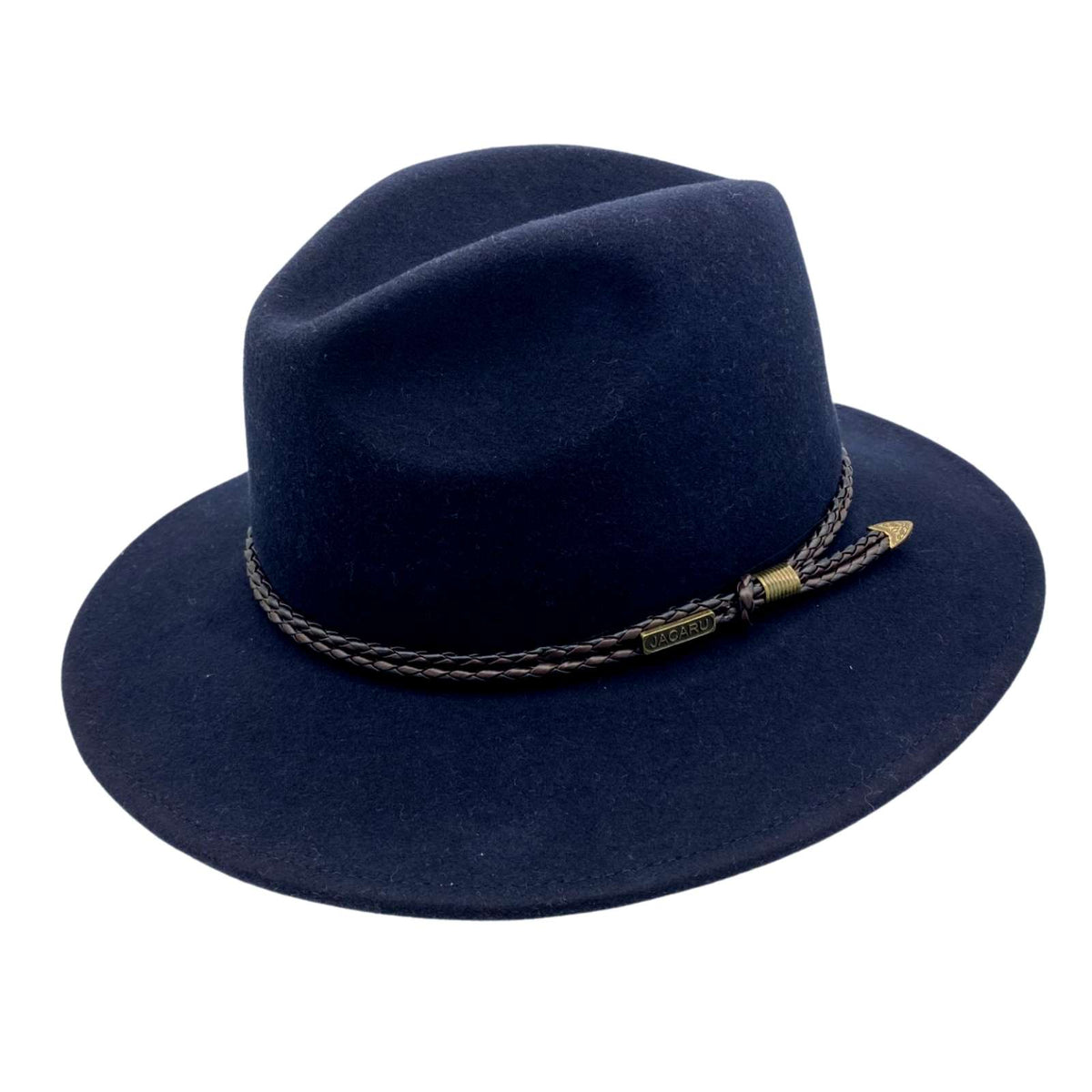 Jacaru 1847C Kids Outback Fedora Australian Wool Hat - Foldable Water Resistant & UPF 50+