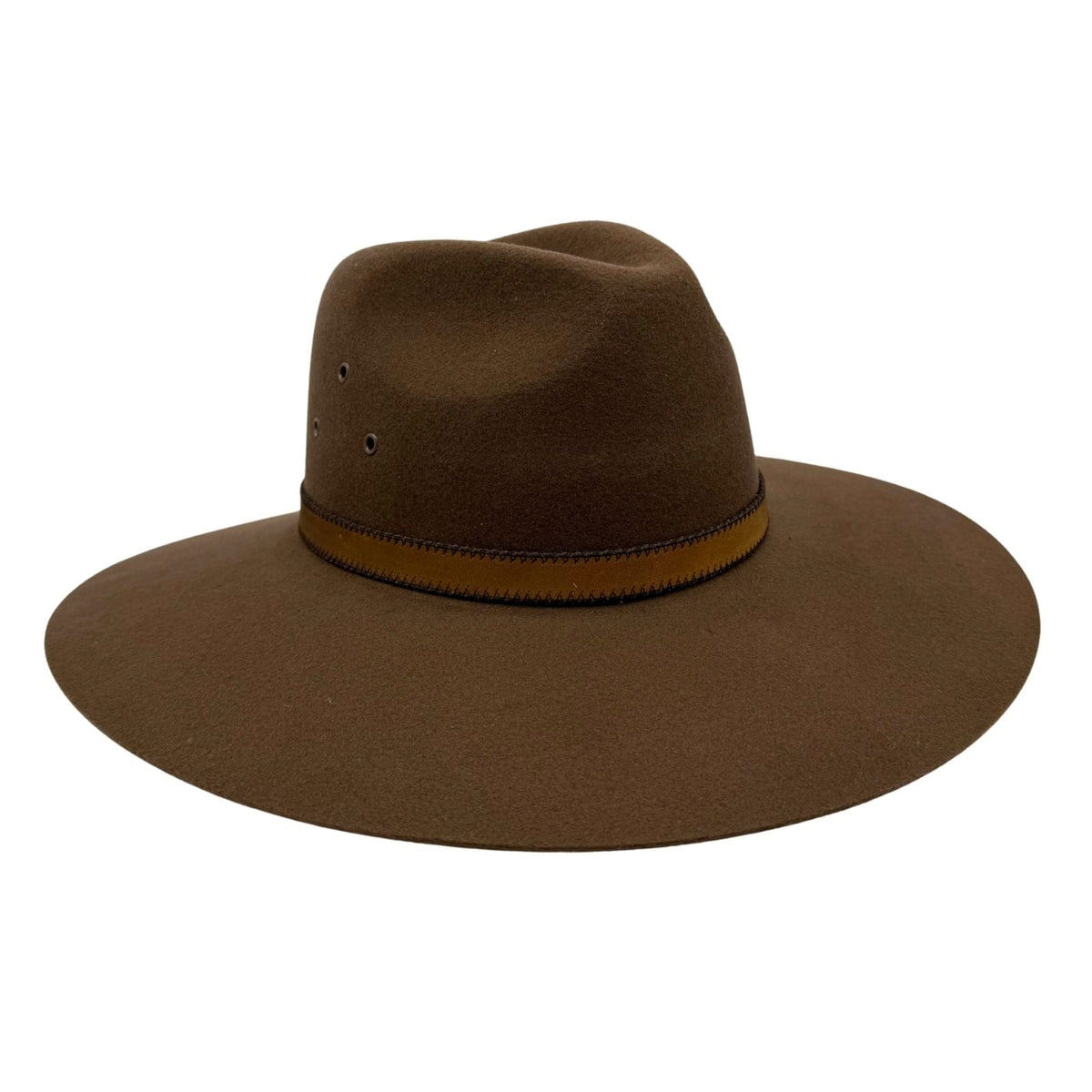 Jacaru 1859 Australian Wool Felt Fedora Hat - Wide Brim Water Resistant & UPF 50+