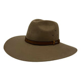 Jacaru 1859 Australian Wool Felt Fedora Hat - Wide Brim Water Resistant & UPF 50+