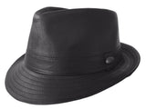 Jacaru 4801 Australian Kangaroo Leather Trilby Hat (Water Resistant & Cotton Lined)