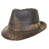 Jacaru 4801 Australian Kangaroo Leather Trilby Hat (Water Resistant & Cotton Lined)
