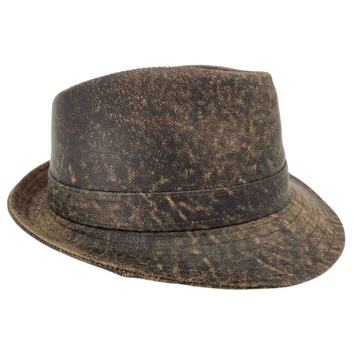 Jacaru 4801 Australian Kangaroo Leather Trilby Hat (Water Resistant & Cotton Lined)