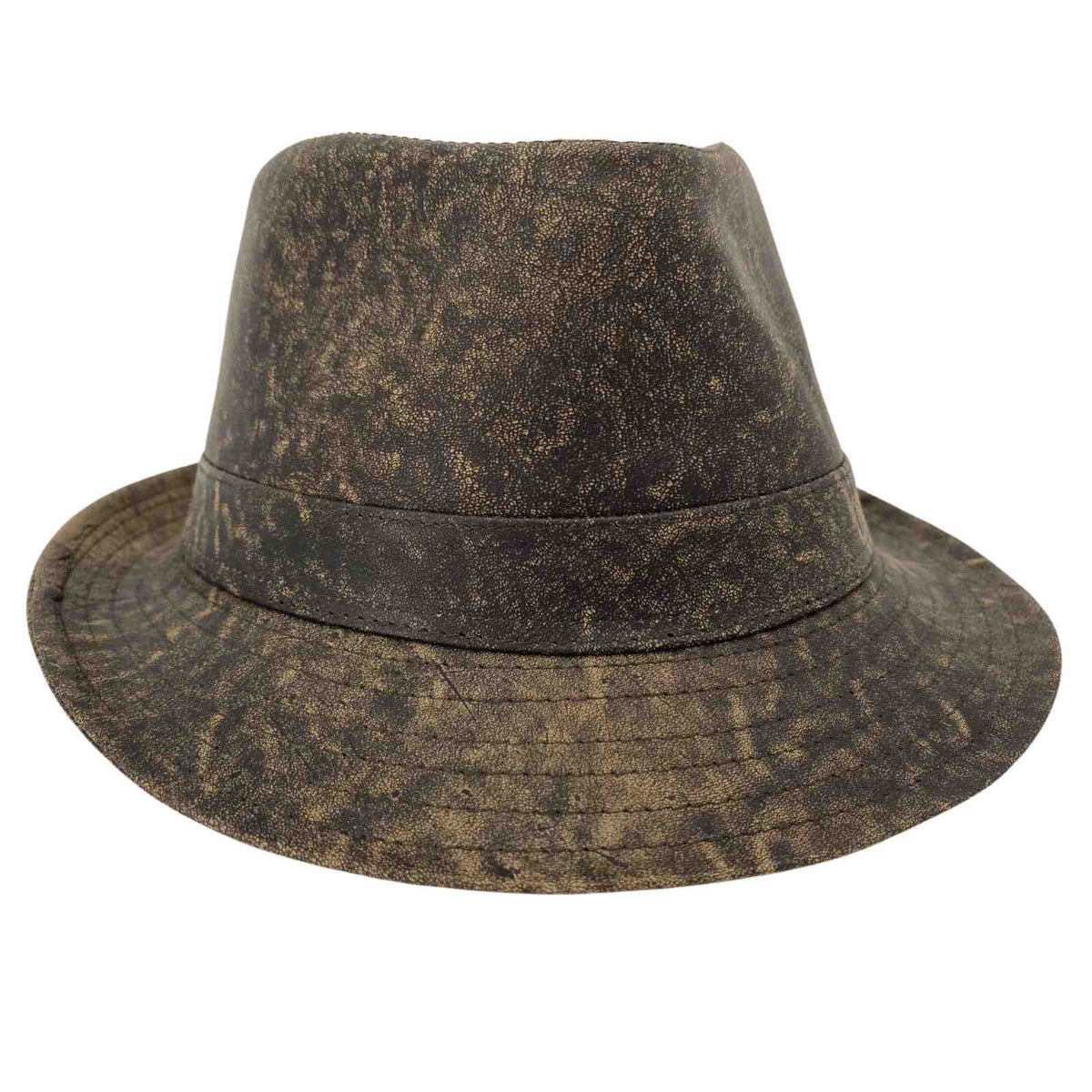 Jacaru 4801 Australian Kangaroo Leather Trilby Hat (Water Resistant & Cotton Lined)