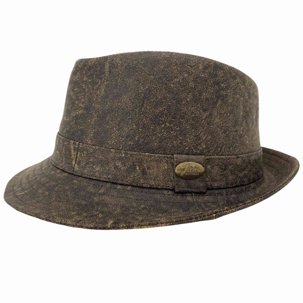 Jacaru 4801 Australian Kangaroo Leather Trilby Hat (Water Resistant & Cotton Lined)