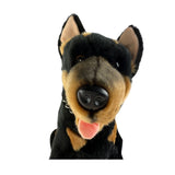 Bocchetta Jake 38cm Sitting Kelpie Plush Toy - Black/Tan (Australian Stuffed Animal Dog Gift)