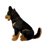 Bocchetta Jake 38cm Sitting Kelpie Plush Toy - Black/Tan (Australian Stuffed Animal Dog Gift)