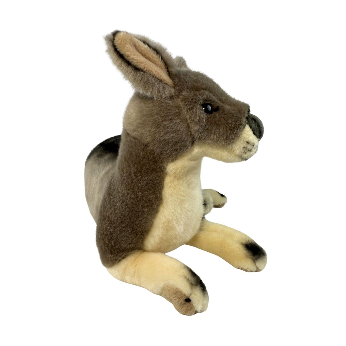 Bocchetta Joy 35cm Lying Grey Kangaroo Plush Toy (Australian Stuffed Animal Souvenir Gift)