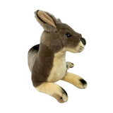 Bocchetta Joy 35cm Lying Grey Kangaroo Plush Toy (Australian Stuffed Animal Souvenir Gift)