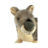 Bocchetta Joy 35cm Lying Grey Kangaroo Plush Toy (Australian Stuffed Animal Souvenir Gift)
