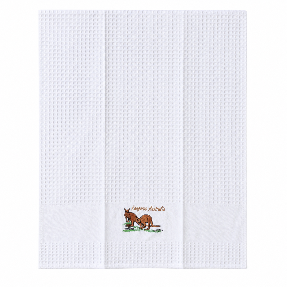 100% Cotton Australia Kangaroo Embroidered Tea Towel (66x45cm)