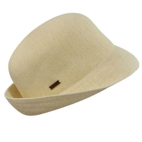 KANGOL Bamboo Anni Cloche Womens Ladies Trilby Hat Fedora Cap K0599FA Eco - Grey