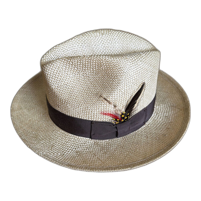Straw Fedora Hat - Natural - S