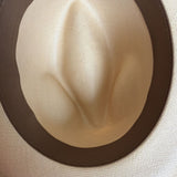 Premium Mens Fine Straw Fedora Hat - Ivory (Made in USA)