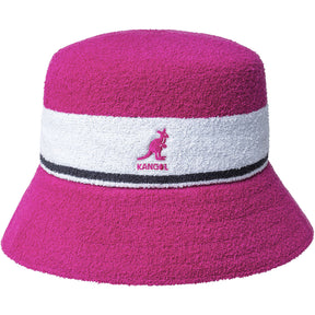 Kangol Bermuda Stripe Bucket Hat - Electric Pink (Warm Winter Outdoor Cap)