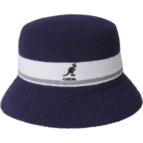 Kangol Bermuda Stripe Bucket Hat - Navy Blue (Casual Camping Fishing Cap)