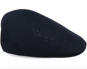 Kangol Mens Neo Geo Ivy 507 Flat Cap - Black (Newsboy Gatsby Golf Driving Hat K3399)