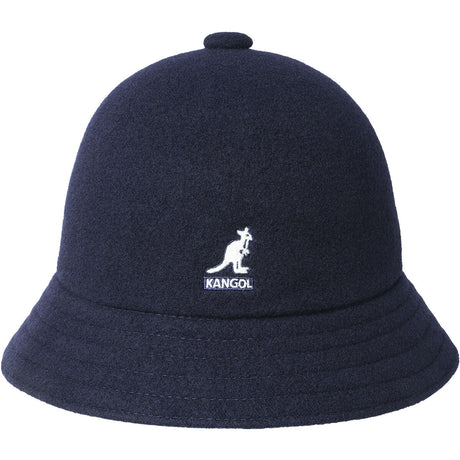 Kangol Wool Casual Unisex Bucket Hat Winter Warm Cap - Dark Blue