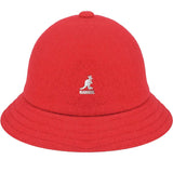 Kangol Wool Casual Unisex Bucket Hat Winter Warm Fashion Cap - Red