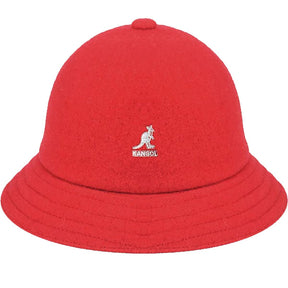 Kangol Wool Casual Unisex Bucket Hat - Red (Winter Warm Fashion Cap)