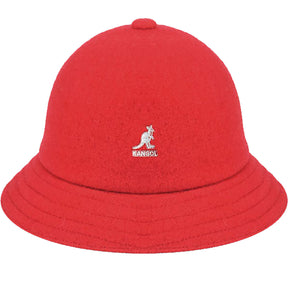 Kangol Wool Casual Unisex Bucket Hat - Red (Winter Warm Fashion Cap)