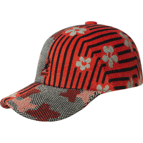 Kangol Nature Flip Spacecap Baseball Hat - Oil Green/Cherry Glow (Outdoor Cap)