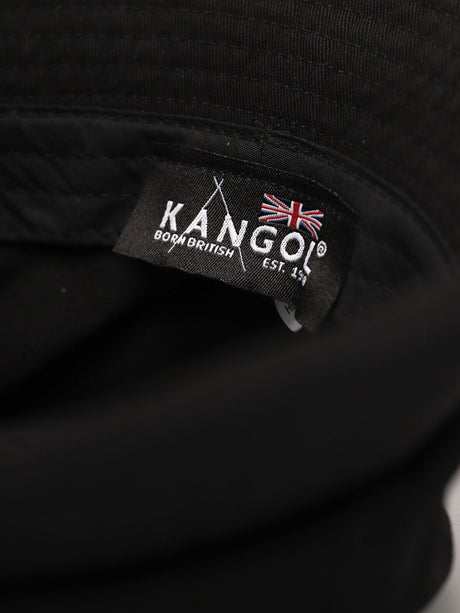 Kangol Washed Bucket Hat - Black (Summer Fishing & Camping Sun Cap)