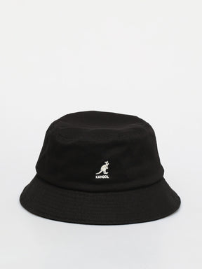 Kangol Washed Bucket Hat - Black (Summer Fishing & Camping Sun Cap)