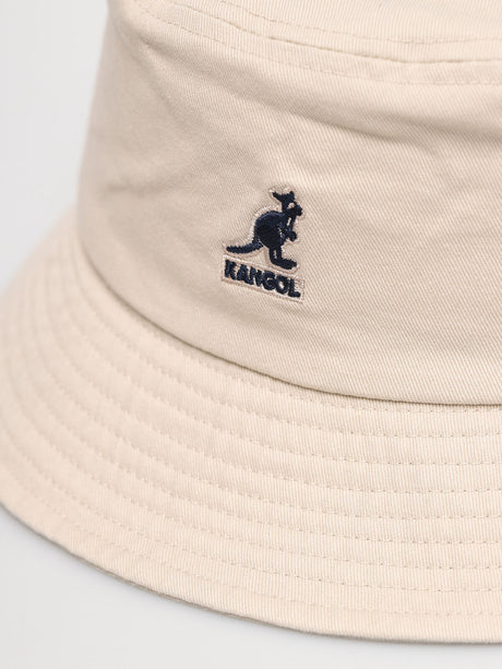 Kangol Washed Bucket Hat - Beige (Summer Fishing & Camping Sun Cap)
