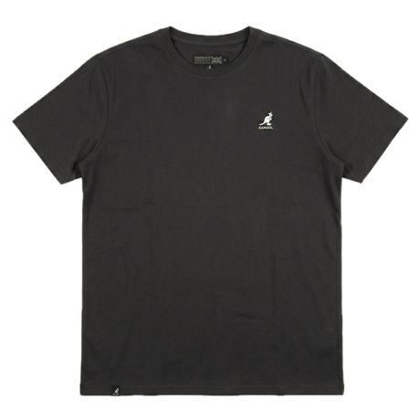 Kangol Mens Basic Stretch Crewneck T-Shirt Tee Top in Black Anthracite